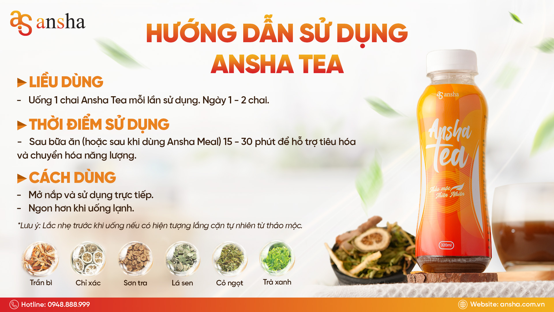 Hướng dẫn sử dụng Ansha Tea